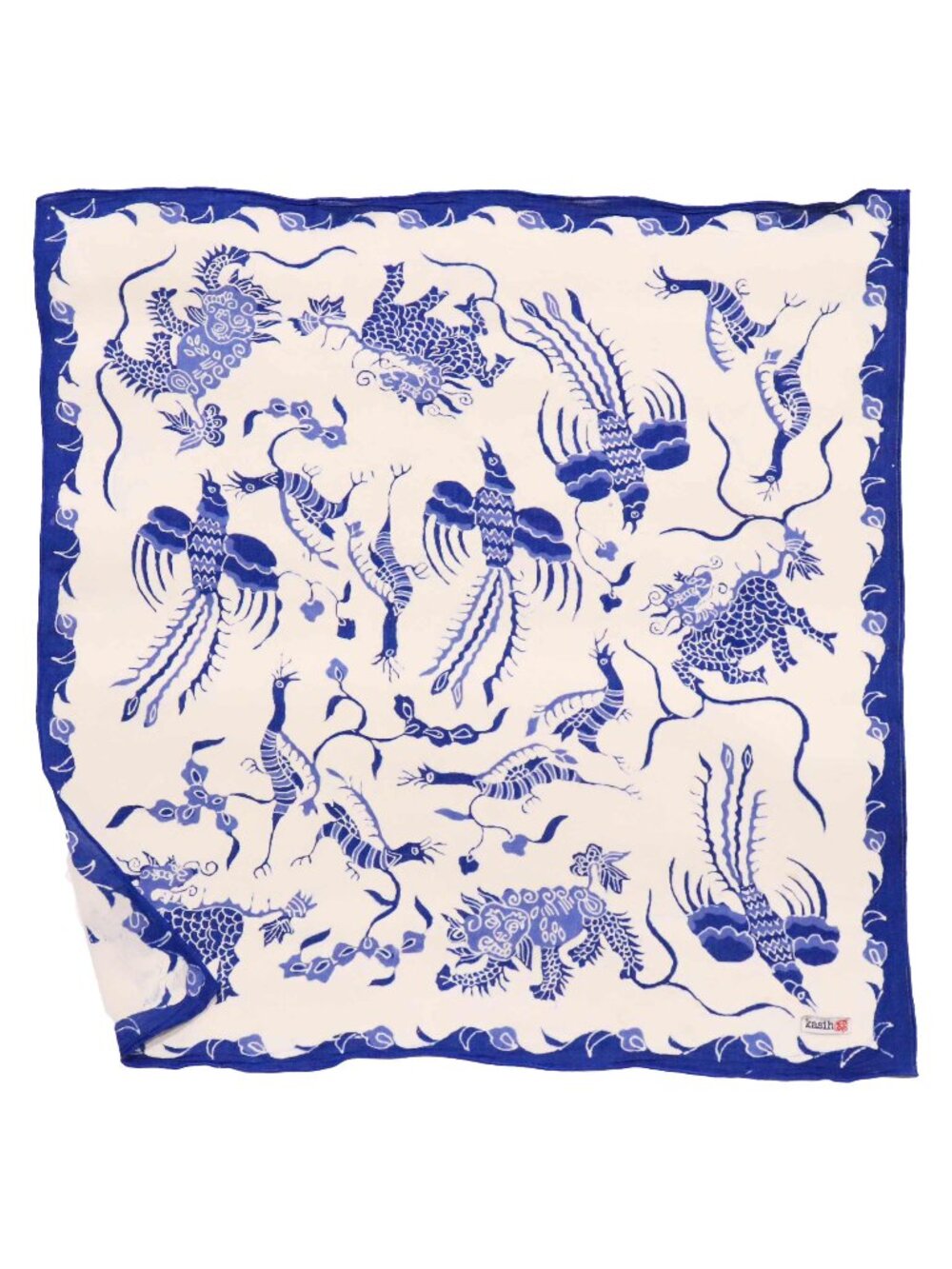 Batik Tulis Bandana, Hand Drawn Phoenix, 100% Cotton
